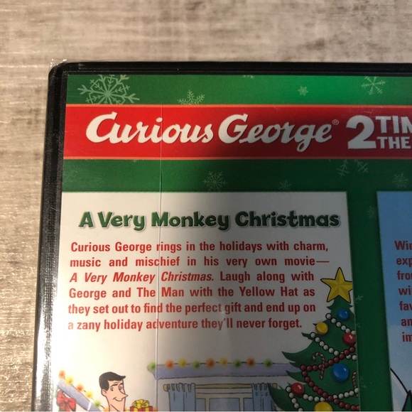 PBS Kids Curious George Holiday 2-Pack New DVD Very Monkey Christmas & Play Snow - Picture 11 of 16